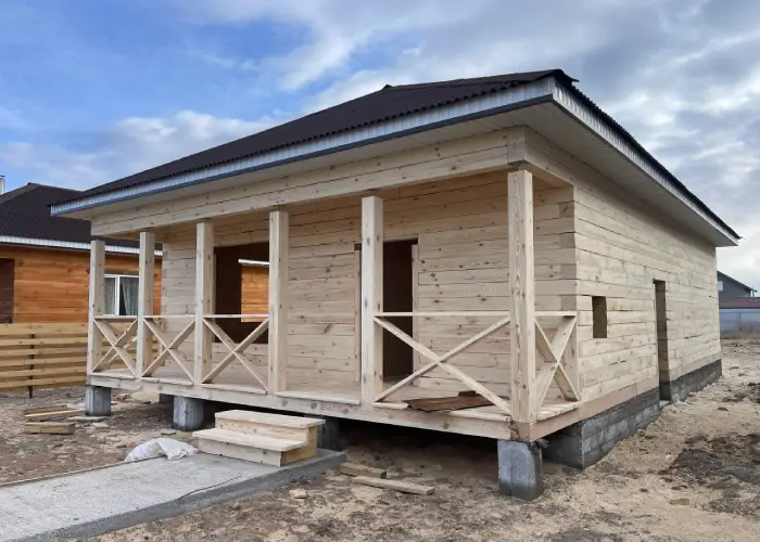 Деревянный дом после обработки